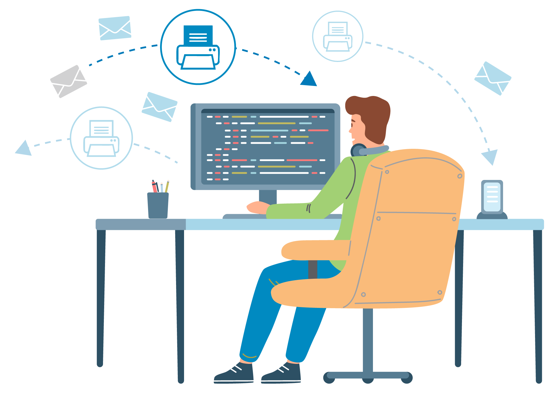 Fax service illustration